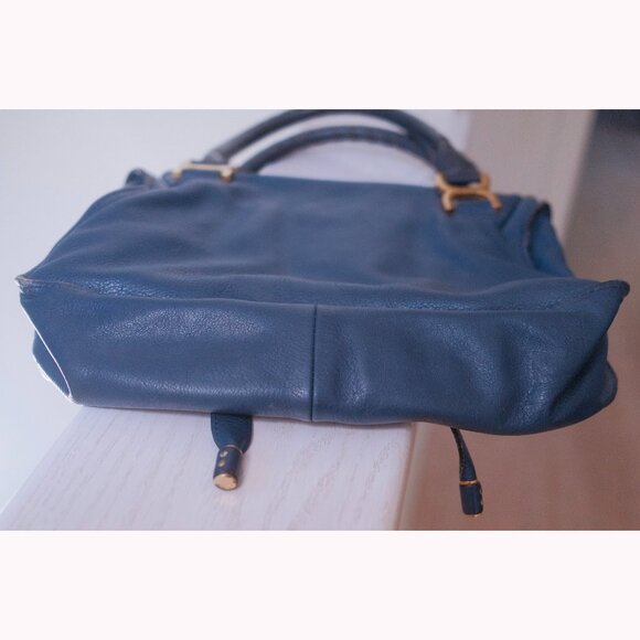 CHLOE MARCIE BAG Medium Calf Leather in a Stunning Blue Color, Gently Used - Picture 5 of 12